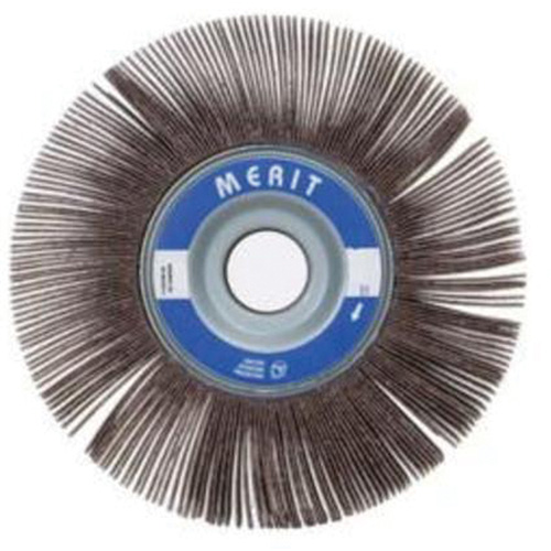 Merit 08834120020 Flap Wheel, Aluminum Oxide, 60 Grit, 14" x 1" x 1-3/4"