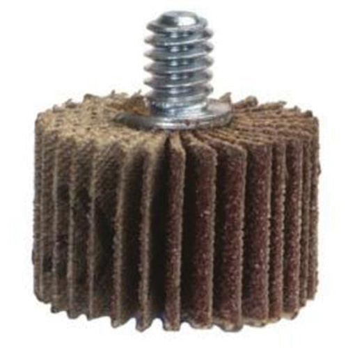 Merit 08834130702 Super Finish Mini Flap Wheel, Aluminum Oxide, 120 Grit, 1" x 5/8" x 1/4"-20