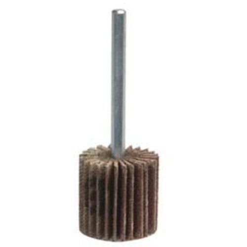 Merit 08834130779 Grind-O-Flex Mini Mounted Flap Wheel, Aluminum Oxide, 80 Grit, 2" x 1" x 1/4"