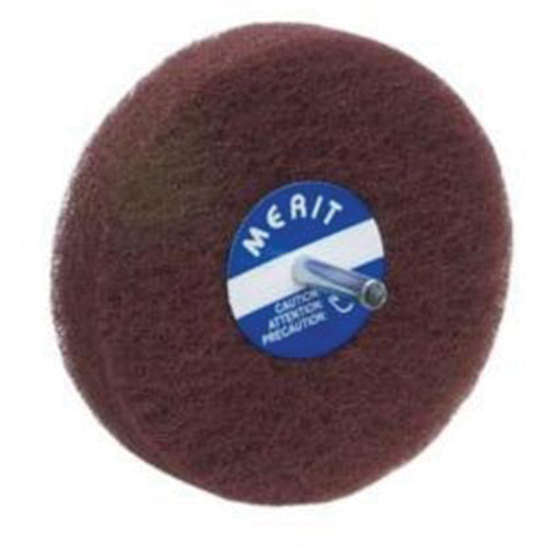 Merit 08834131562 Abrasotex Non-Woven Disc Wheel, 4" Dia., Fine Grit, Aluminum Oxide