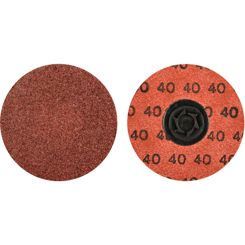 Merit 69957399787 Quick-Change Cloth Disc, 3" Dia., 40 Grit, Aluminum Oxide