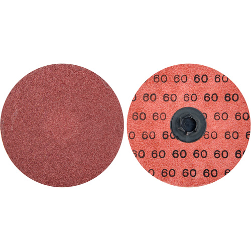 Merit 69957399800 Quick-Change Cloth Disc, 4" Dia., 60 Grit, Aluminum Oxide