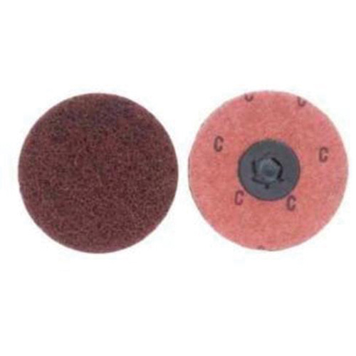 Merit 08834161627 Disque de polissage non tiss&eacute; &agrave; changement rapide, 2" dia., Grain Cors&eacute;, Oxyde d'aluminium