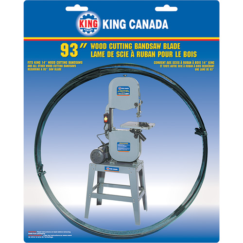 King Canada KBB-1412-6 Wood Cutting Bandsaw Blade, 93" L x 1/2" W x 0.025" Thick, 6 TPI