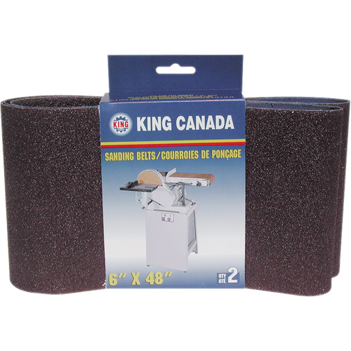 King Canada SB-648-K-80 Wood Sanding Belt Kit, 6" W x 48" L, 80 Grit