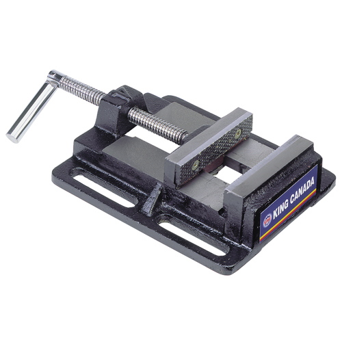 King Canada KPV-4 Drill Press Vise, 4" Jaw Width, 0" Throat Depth, Bench Mount Base
