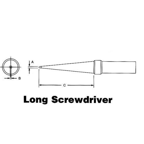 Weller PTK7 Postes de brasage WTCPT &agrave; temp&eacute;rature contr&ocirc;l&eacute;e - Pointes de s&eacute;rie PT, Tournevis long