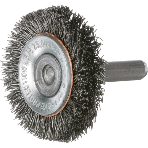 Osborn 0001646600 Brosse rotative &agrave; fil torsad&eacute;, 1-1/2" dia., Fils 0,012", Arbre 1/4"