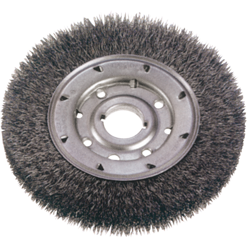 Osborn 0002214900 Crimped Wire Wheel Brushes - Medium Face, 8" Dia., 0.0118" Fill, 2" Arbor