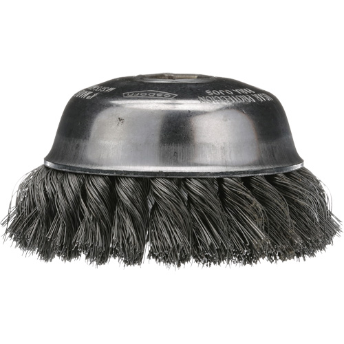 Osborn 0003313700 Knotted Cup Brush, 4" Dia. x 5/8"-11 Arbor