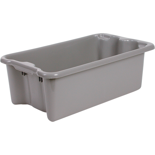 Lewis Bins+ 5740003 Polylewton Stack-N-Nest&reg; Containers, 12.1" x 19.4" x 12.9", Grey