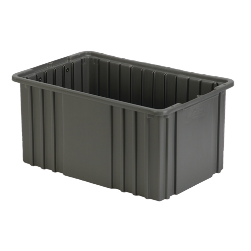 Lewis Bins+ 6003903 Contenant Divider Box, Poly&eacute;thyl&egrave;ne, 15,5" la x 9,9" p x 8" h, Gris