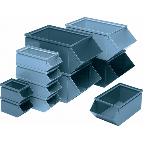 Stackbin 1-6SB-4 Bac en acier, Cap. 100 lb, 18" la x 30" p x 12" h, Bleu