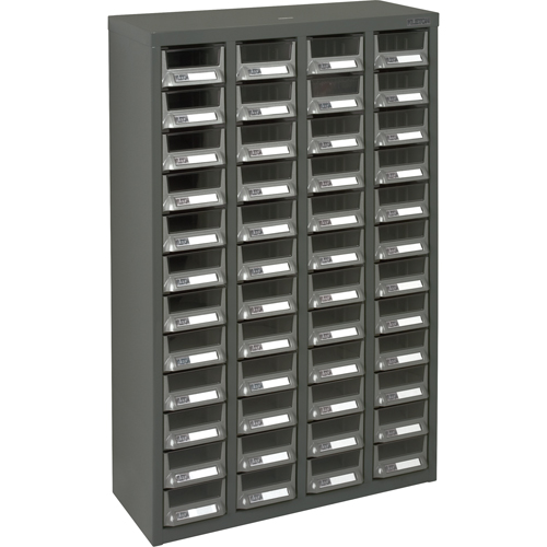 KLETON CA892 Casiers pour pi&egrave;ces KPC-400, Acier galvanis&eacute;, 48 tiroirs, 22-3/5" x 8-7/10" x 36-9/10", Gris