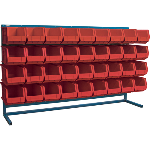 KLETON CB185 Rayonnage &agrave; persienne avec bacs, 36 bacs, 72" la x 15" p x 40" h