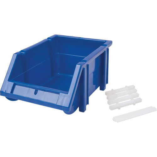 KLETON CB260 Stack & Hang Bin, 4-13/16" W x 3-3/16" H x 7-1/8" D, Blue