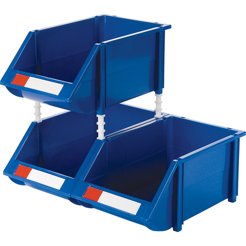 KLETON CB264 Bac empilable & &agrave; suspendre, 8-3/16" la, 6-3/16" h x 14" p, Bleu