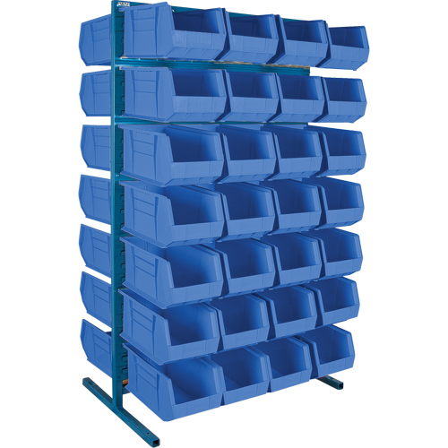 KLETON CB370 Double-Sided Stationary Bin Rack, 36" W x 24" D x 61" H, 56 Bins
