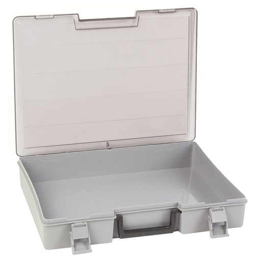 Flambeau 711-2 Boîte &agrave; compartiments, Plastique, 15-1/2" la x 11-3/4" p, 2-1/2" h, Gris