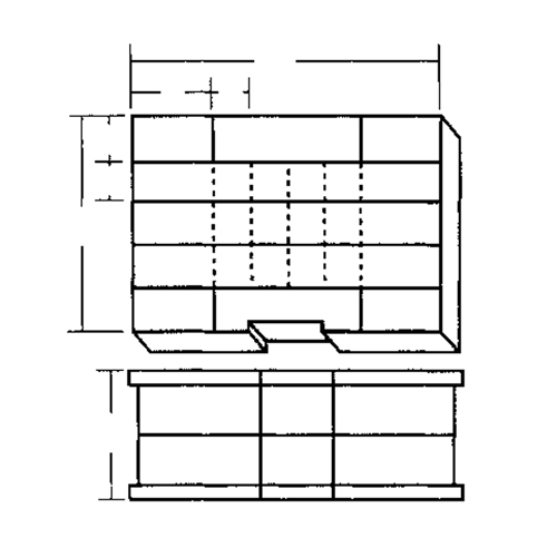 Flambeau 748-2 Boîte &agrave; compartiments, Plastique, 48 compartiments, 15-1/2" la x 11-3/4" p, 5" h, Gris