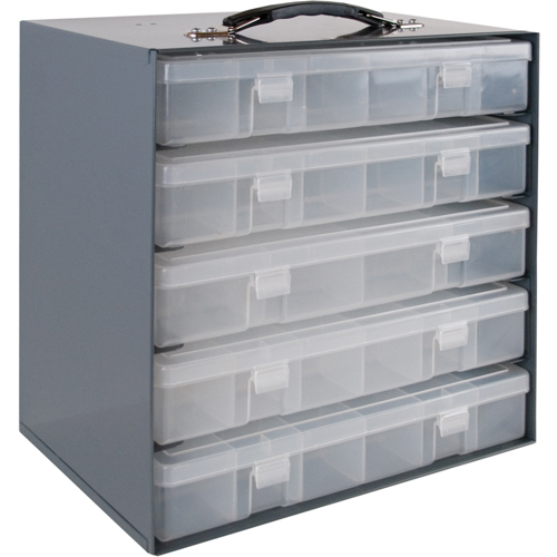 Durham Manufacturing 290-95 Casiers pour boîtes &agrave; compartiments, Acier, 5 compartiments, 11-1/4" la x 6-3/4" p, 10-3/4" h, Gris