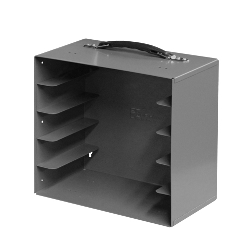 Durham Manufacturing 290-95 Casiers pour boîtes &agrave; compartiments, Acier, 5 compartiments, 11-1/4" la x 6-3/4" p, 10-3/4" h, Gris