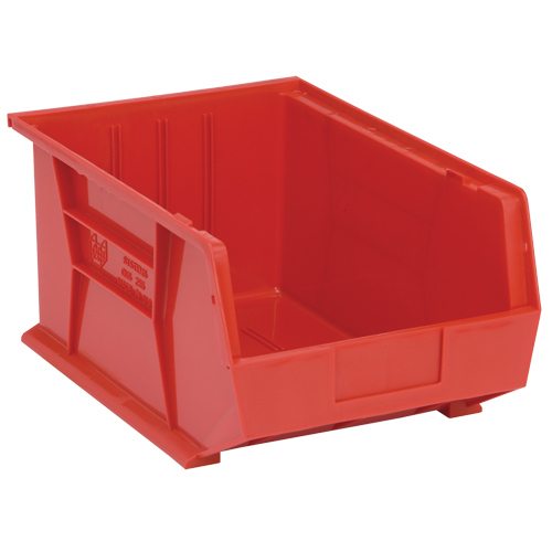Quantum Storage System QUS255RD Ultra Stack & Hang Bin, 11" W x 8" H x 16" D, Red