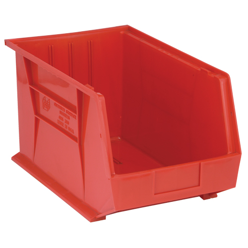 Quantum Storage System QUS260RD Ultra Stack & Hang Bin, 11" W x 10" H x 18" D, Red