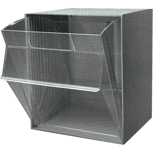 Quantum Storage System QTB301GY Tip-Out Bins Modular Storage System, 11-3/16" W x 11-7/8" D x 13-7/8" H