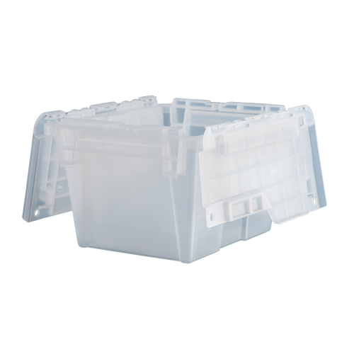 Orbis 5310700 Flipak&reg; Polypropylene Plastic (PP) Distribution Containers, 11.8" x 9.8" x 7.7", Clear