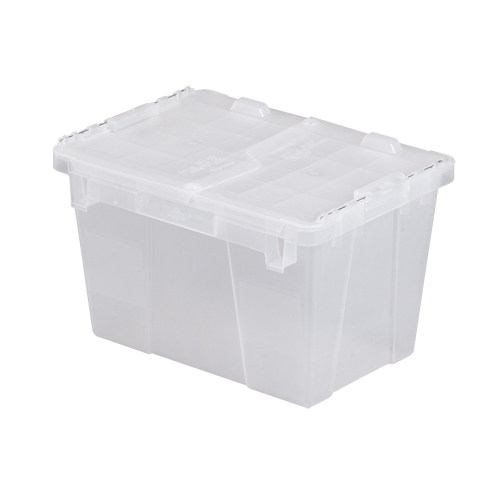 Orbis 5320466 Flipak&reg; Polypropylene Plastic (PP) Distribution Containers, 15.2" x 10.9" x 9.7", Clear
