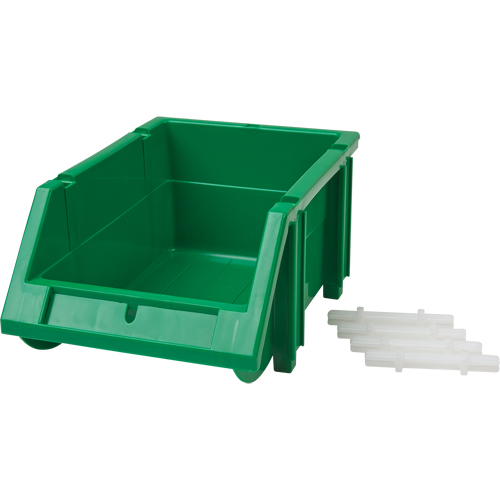 KLETON CC234 Stack & Hang Bin, 4-13/16" W x 3-3/16" H x 7-1/8" D, Green