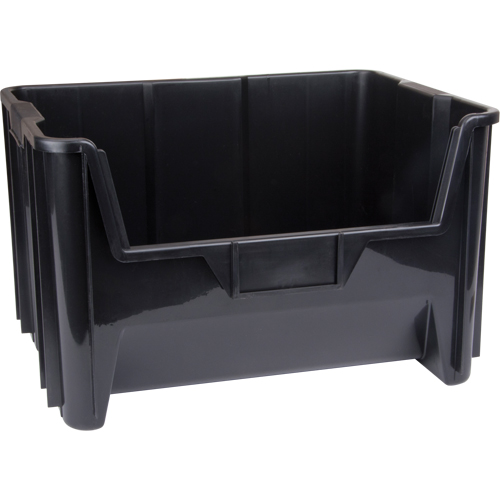 Quantum Storage System QGH700BR Bacs &agrave; pi&egrave;ces en plastique recycl&eacute;, 19,875" la x 19,875" p x 12,4375" h, Noir