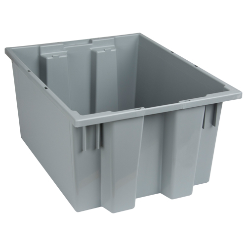 Quantum Storage System SNT190GY Stack & Nest Totes, 10" x 19.5" x 15.5", Grey