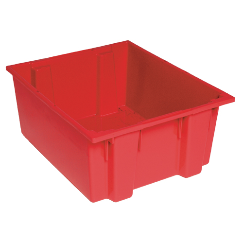 Quantum Storage System SNT200RD Stack & Nest Totes, 8" x 19.5" x 13.5", Red