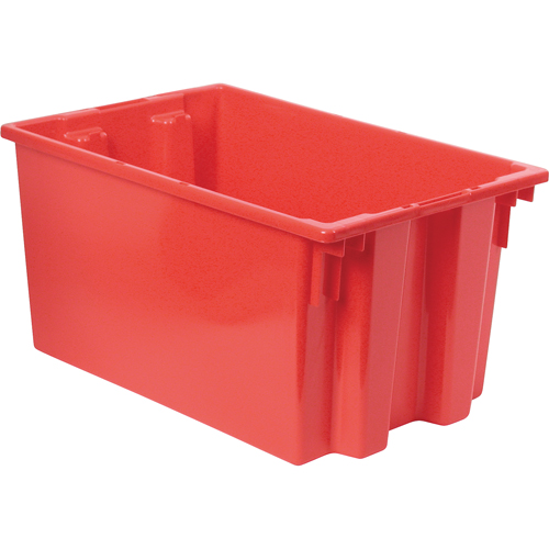 Quantum Storage System SNT240RD Stack & Nest Totes, 12" x 23.5" x 15.5", Red