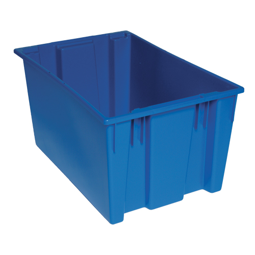 Quantum Storage System SNT300BL Stack & Nest Totes, 15" x 29.5" x 19.5", Blue