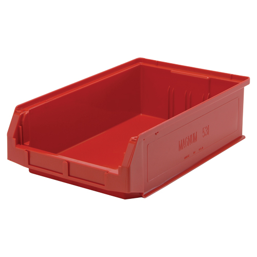 Quantum Storage System QMS531RD Contenants g&eacute;ants empilables, 12,375" la x 19,75" p x 5,875" h, Rouge