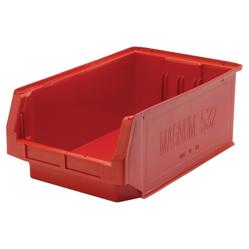 Quantum Storage System QMS532RD Giant Stacking Containers, 12.375" W x 19.75" D x 7.875" H, Red