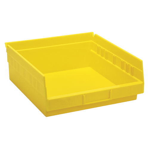 Quantum Storage System QSB109YL Bacs de rangement pour tablettes, 11-1/8" la x 4" H x 11-5/8" p, Jaune, Capacit&eacute; 30 lb