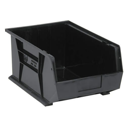 Quantum Storage System QUS255BK Ultra Stack & Hang Bin, 11" W x 8" H x 16" D, Black