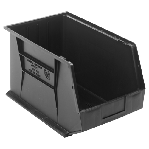 Quantum Storage System QUS260BK Ultra Stack & Hang Bin, 11" W x 10" H x 18" D, Black
