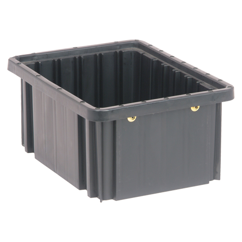 Quantum Storage System DG91050CO Conductive Dividable Grid Containers, Polypropylene, 8-1/4" W x 10-7/8" D x 5" H, Black