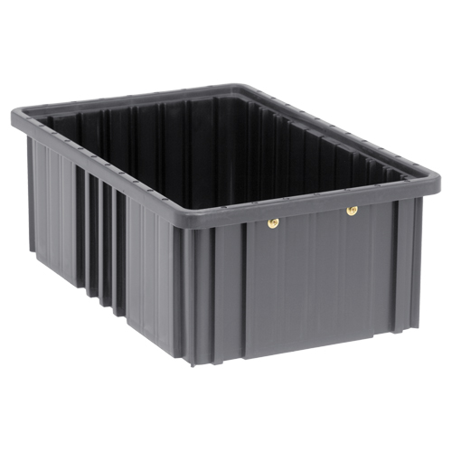 Quantum Storage System DG92060CO Bacs divisibles conducteurs, Polypropyl&egrave;ne, 10-7/8" la x 16-1/2" p x 6" h, Noir
