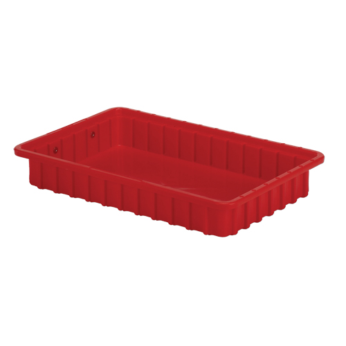 Lewis Bins+ 6000402 Contenants Divider Box, Poly&eacute;thyl&egrave;ne, 16,5" la x 10,9" p x 2,5" h, Rouge