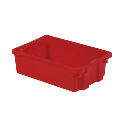 Lewis Bins+ 5850002 Polylewton Stack-N-Nest&reg; Containers, 6.2" x 20.1" x 13", Red