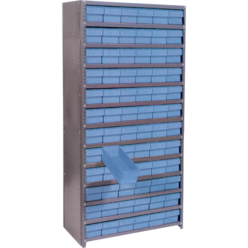  CF110 Euro Drawer Shelf Units, Steel, Boltless, Starter, 36" W x 76" H x 18" D