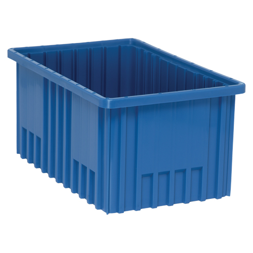 Quantum Storage System DG92080BL Divider Box&reg; Containers, Plastic, 16.5" W x 10.9" D x 8" H, Blue