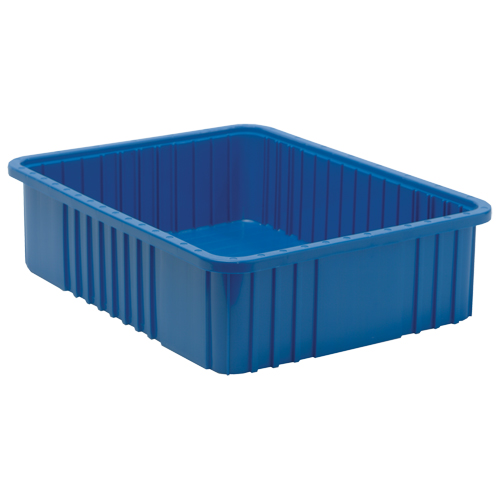 Quantum Storage System DG93060BL Divider Box&reg; Containers, Plastic, 22.5" W x 17.5" D x 6" H, Blue