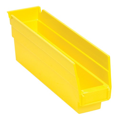 Quantum Storage System QSB100YL Shelf Bins, 2-3/4" W x 4" H x 11-5/8" D, Yellow, 30 lbs. Capacity